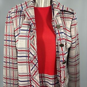 Plaid Women's Jacket & Coat Set